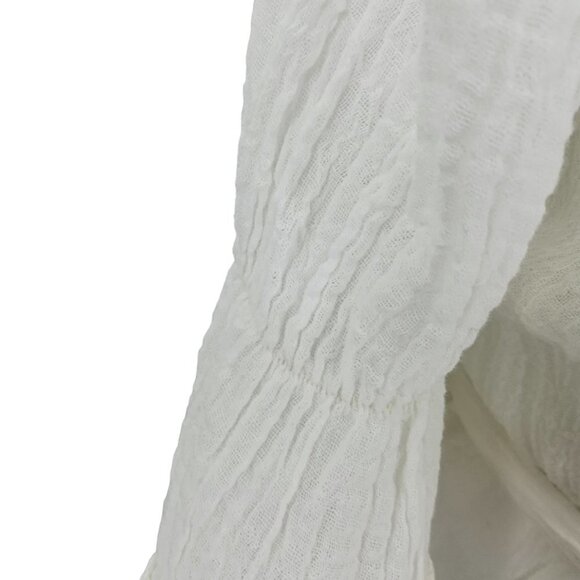 Vtg Alicia Gauzy White Crochet Lace Vintage Dress Size 5/6 Boho Bohemian Cotton - Picture 6 of 15